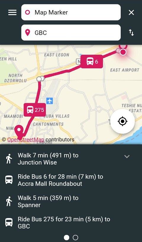 Trotro App on Android